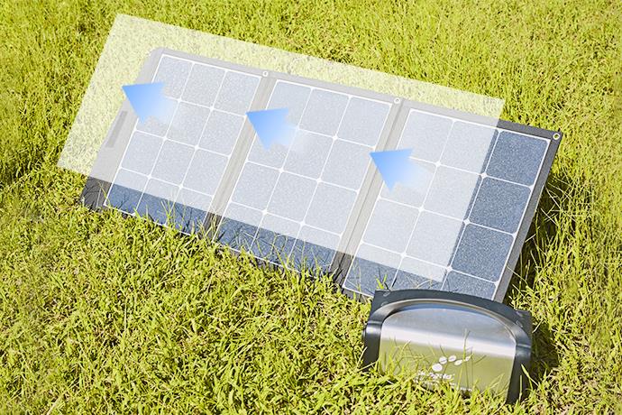Solar panel exposed to the sun