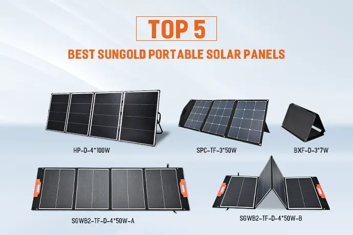 Light weight portable solar panels