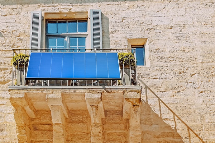 IP68 rated colorful balcony solar system