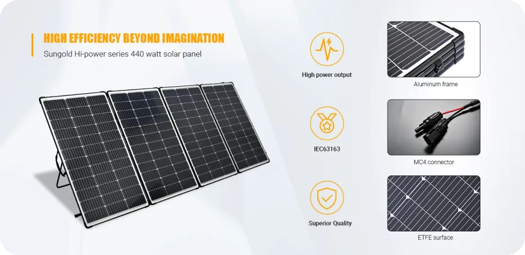 Sungold Hi-power series 440 watt solar panel - High efficiency beyond imagination