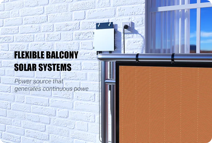 Flexible balcony solar systems
