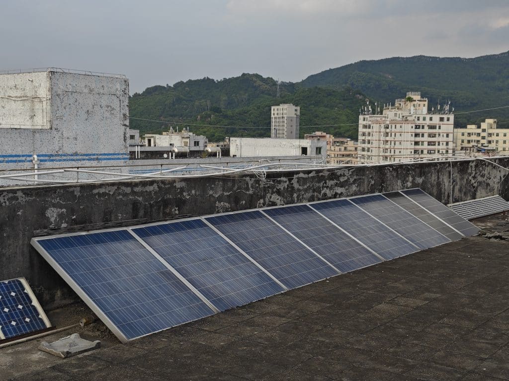 Ground-mounted solar panel