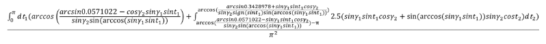 One scenario where α and β are substituted into f(t1, t2) and then inserted into the equation for k(γ2)