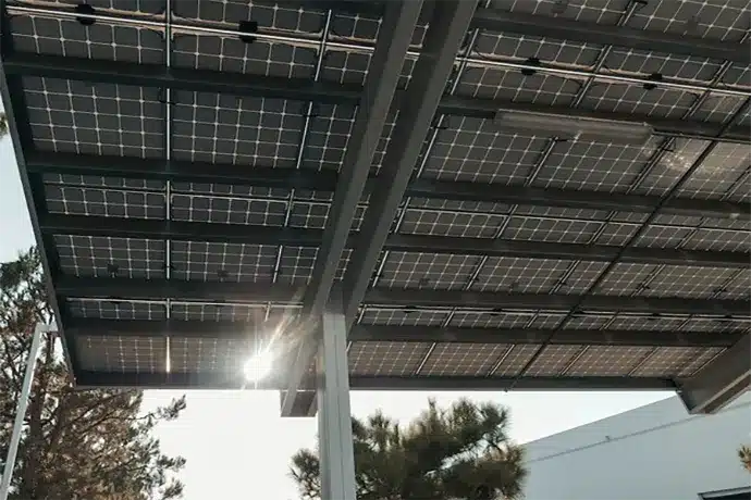 solar panels pergola