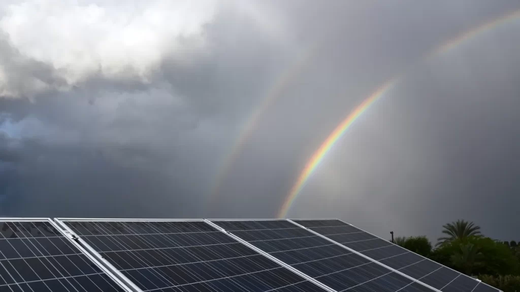 panels in cloudy days