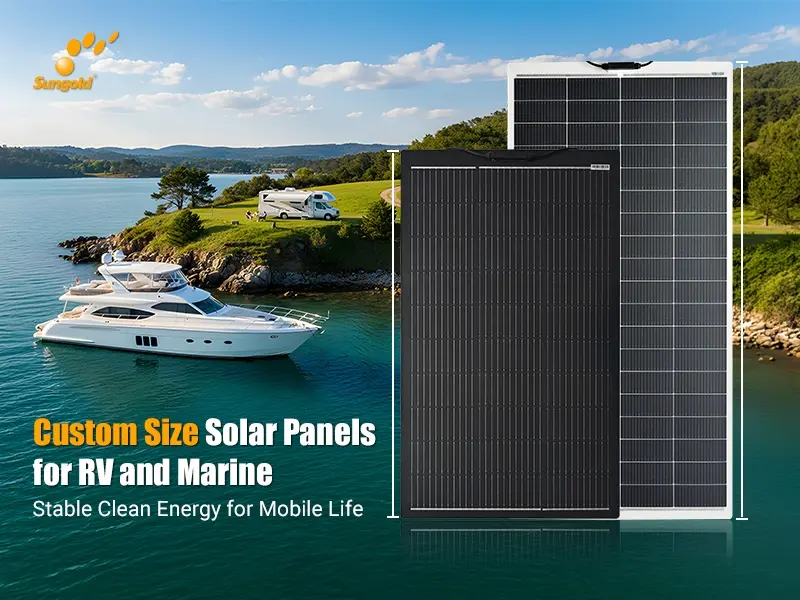 Custom Size Solar Panels for RV and Marine