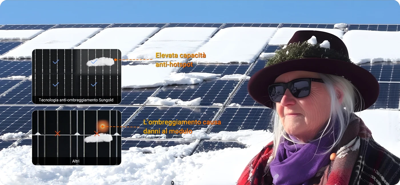 Tecnologia anti-ombreggiamento Sungold
