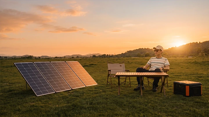 Portable solar panels for quick installation