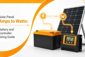 Solar Panel Amps to Watts Battery and Controller Sizing Guide