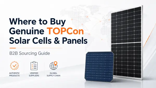 Where to Buy Genuine TOPCon Solar Cells and Panels