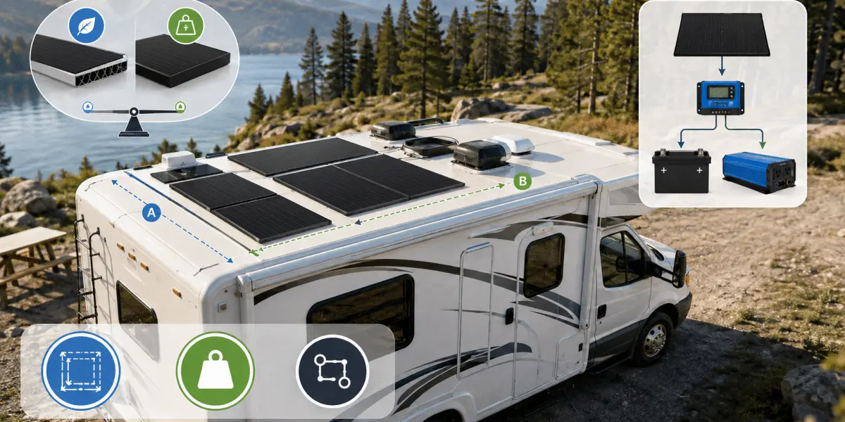 RV Solar Panel Selection Roof Space Weight and System Matching