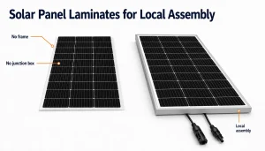 Semi-Finished Solar Panel Laminates for Local Assembly