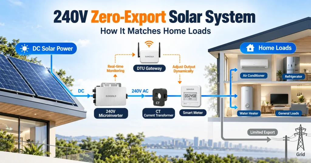 240V Zero-Export Solar System