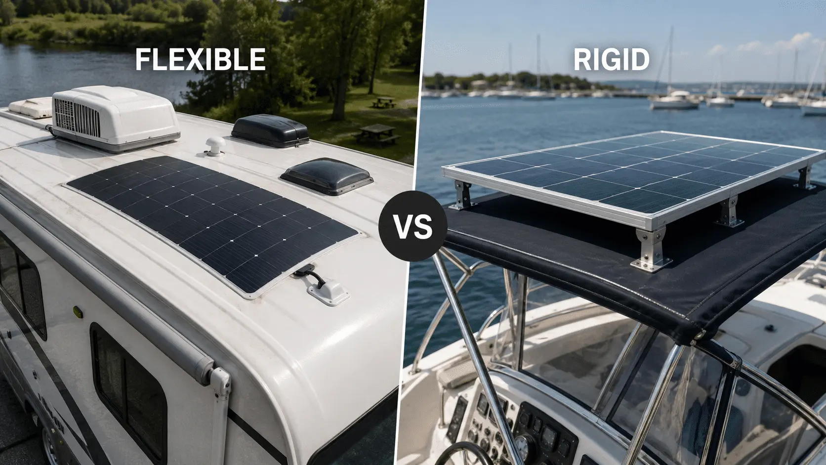 Flexible Solar Panels vs Rigid Solar Panels for RV and Marine