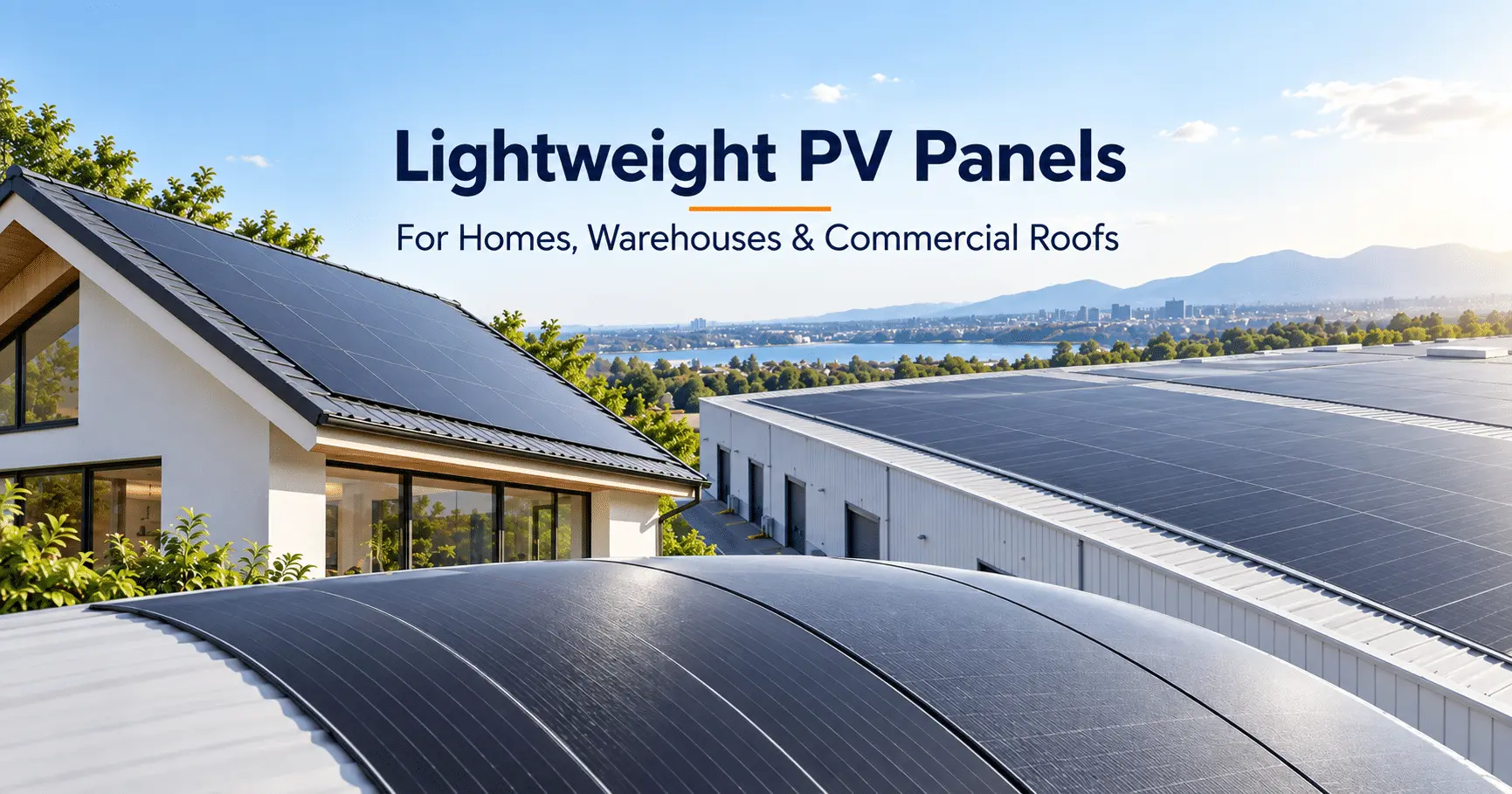 PA219 flexible lightweight PV panels for homes, warehouses and commercial roofs