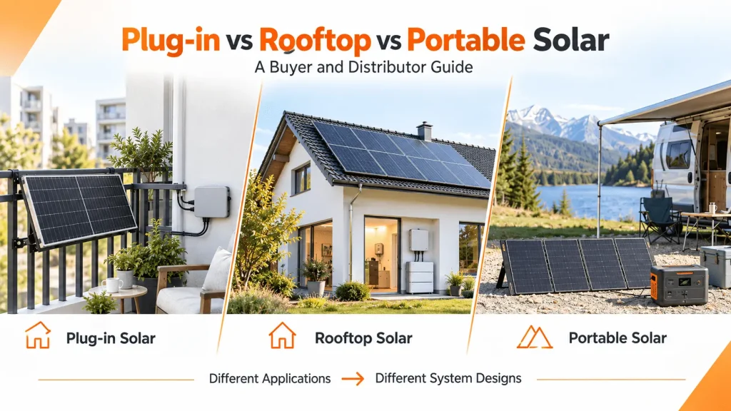 Plug-in vs Rooftop vs Portable Solar for Buyers and Distributors