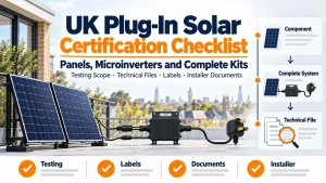 UK Plug-In Solar Certification Checklist