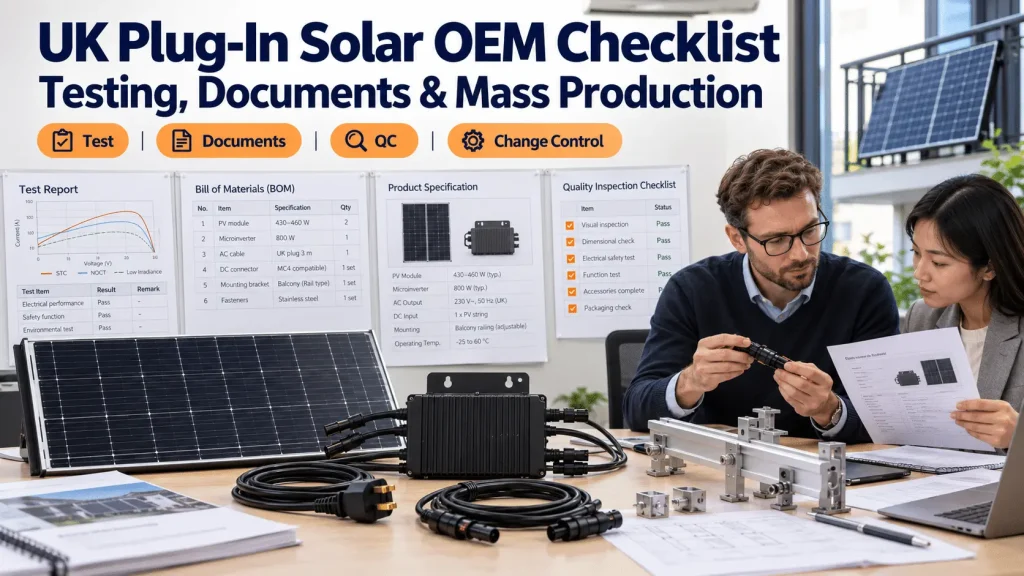 UK Plug-In Solar OEM Checklist