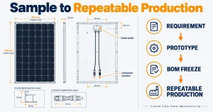 custom solar panel manufacturing process