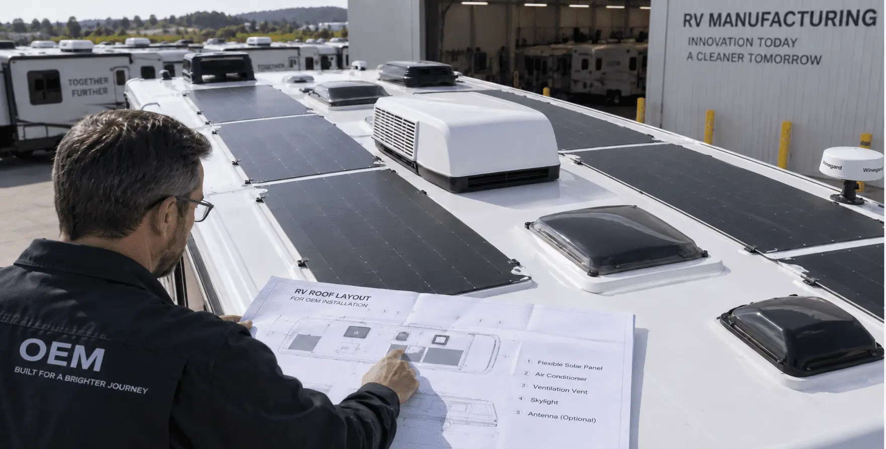 flexible solar panels for RV manufacturers