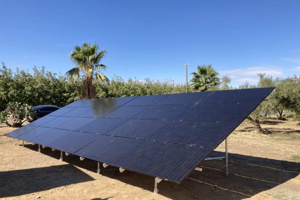 Ground-mounted solar panels